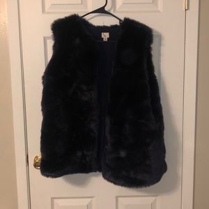 Faux fur vest.